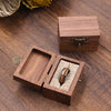 Square Shape Wood Ring Box | Walnut Wood