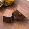 Square Shape Wood Ring Box | Walnut Wood