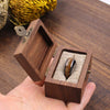 Square Shape Wood Ring Box | Walnut Wood