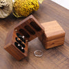 Square Shape Triple Wood Ring Box | Koa Wood