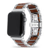 Nova Red Sandalwood Apple Watch Band | Silver