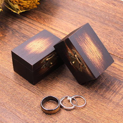 Square Shape Wood Ring Box | Koa Wood