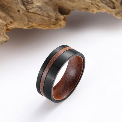 Tungsten Wood Ring | Red Sandalwood