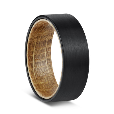 Tungsten Wood Ring | Whisky Barrel