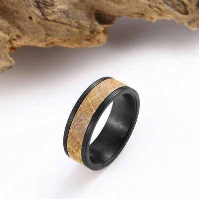 Tungsten Wood Ring | Whisky Barrel
