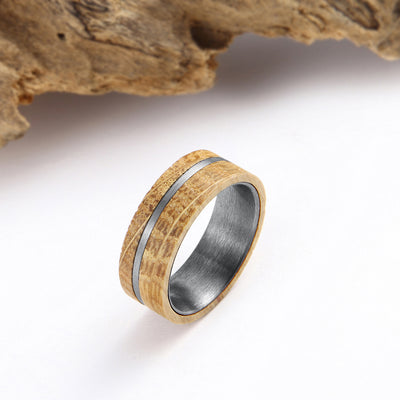 Tungsten Wood Ring | Whisky Barrel