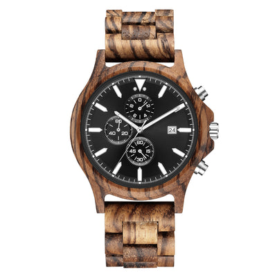 Mens Wood Watch | Zebrawood