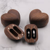 Heart Shape Wood Ring Box | Walnut Wood