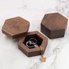 Hexagon Shape Wood Jewelry Box | Walnut Wood