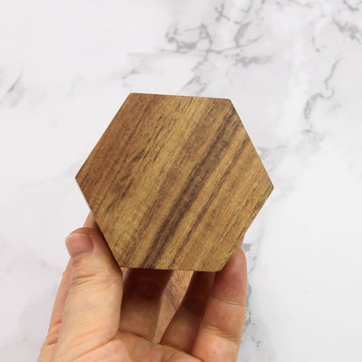 Hexagon Shape Wood Jewelry Box | Koa Wood