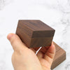 Square Shape Wood Ring Box | Walnut Wood