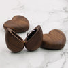 Heart Shape Wood Ring Box | Walnut Wood