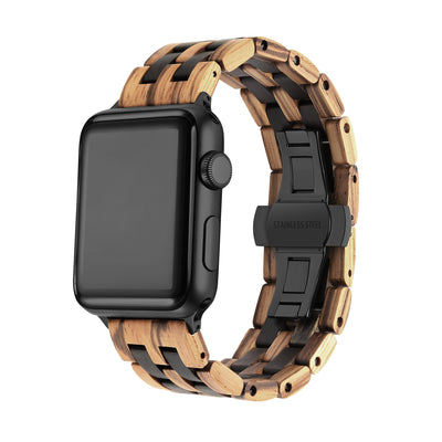 MEDITATION Zebarwood Apple Watch Band | Black