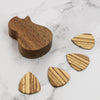 Wood Guitar Picks With Box | Guitar Shape