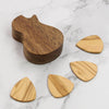 Wood Guitar Picks With Box | Guitar Shape