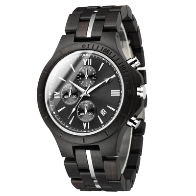 Mens Wood Watch | Black Sandalwood