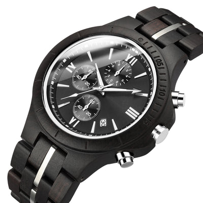 Mens Wood Watch | Black Sandalwood