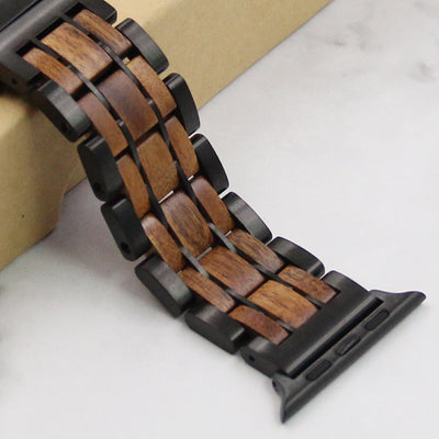 Dusk Koa Wood Apple Watch Band | Black