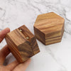 Hexagon Wood Ring Box | Koa Wood