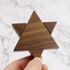 Star Shape Wood Ring Box | Walnut Wood