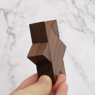 Star Shape Wood Ring Box | Walnut Wood