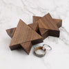 Star Shape Wood Ring Box | Walnut Wood