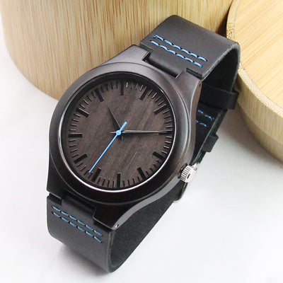 Horizon Wood Watch | Black Sandalwood Blue