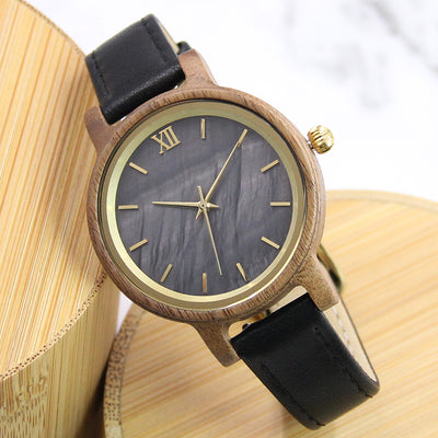 GLORY Women Wood Watch | Walnut Wood