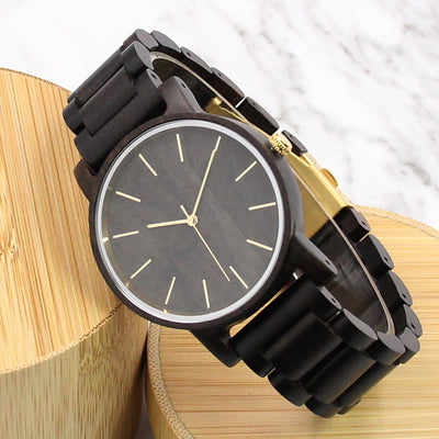 MARS Mens Wood Watch | Black Sandalwood