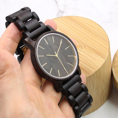 MARS Mens Wood Watch | Black Sandalwood