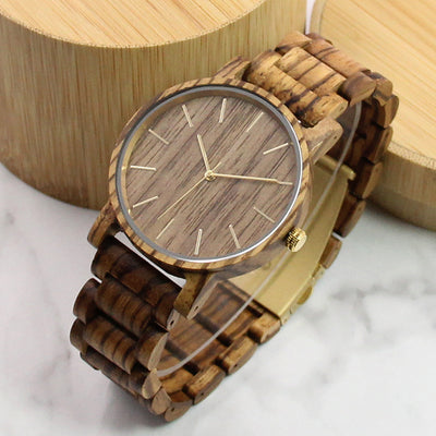 MARS Mens Wood Watch | Zebrawood