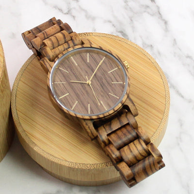 MARS Mens Wood Watch | Zebrawood