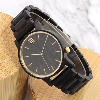 MARS Mens Wood Watch | Black Sandalwood