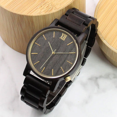 MARS Mens Wood Watch | Black Sandalwood