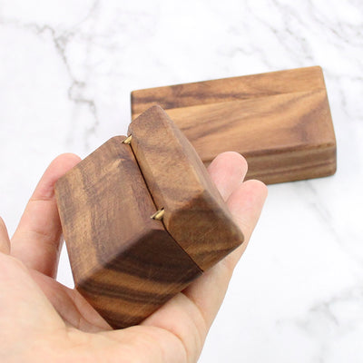 Wood Double Ring Box | Koa Wood