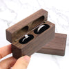 Wood Double Ring Box | Walnut Wood