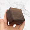 Square Shape Wood Ring Box | Walnut Wood