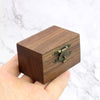 Square Shape Wood Ring Box | Walnut Wood