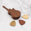 Wood Guitar Picks With Box | Guitar Shape