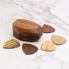 Wood Guitar Picks With Box | Gem Shape