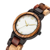 Mix Wood Women Wood Watch | White